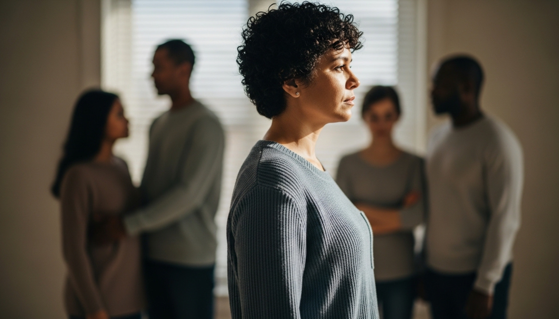 Adult breaking free from generational enmeshment and establishing healthy emotional boundaries.