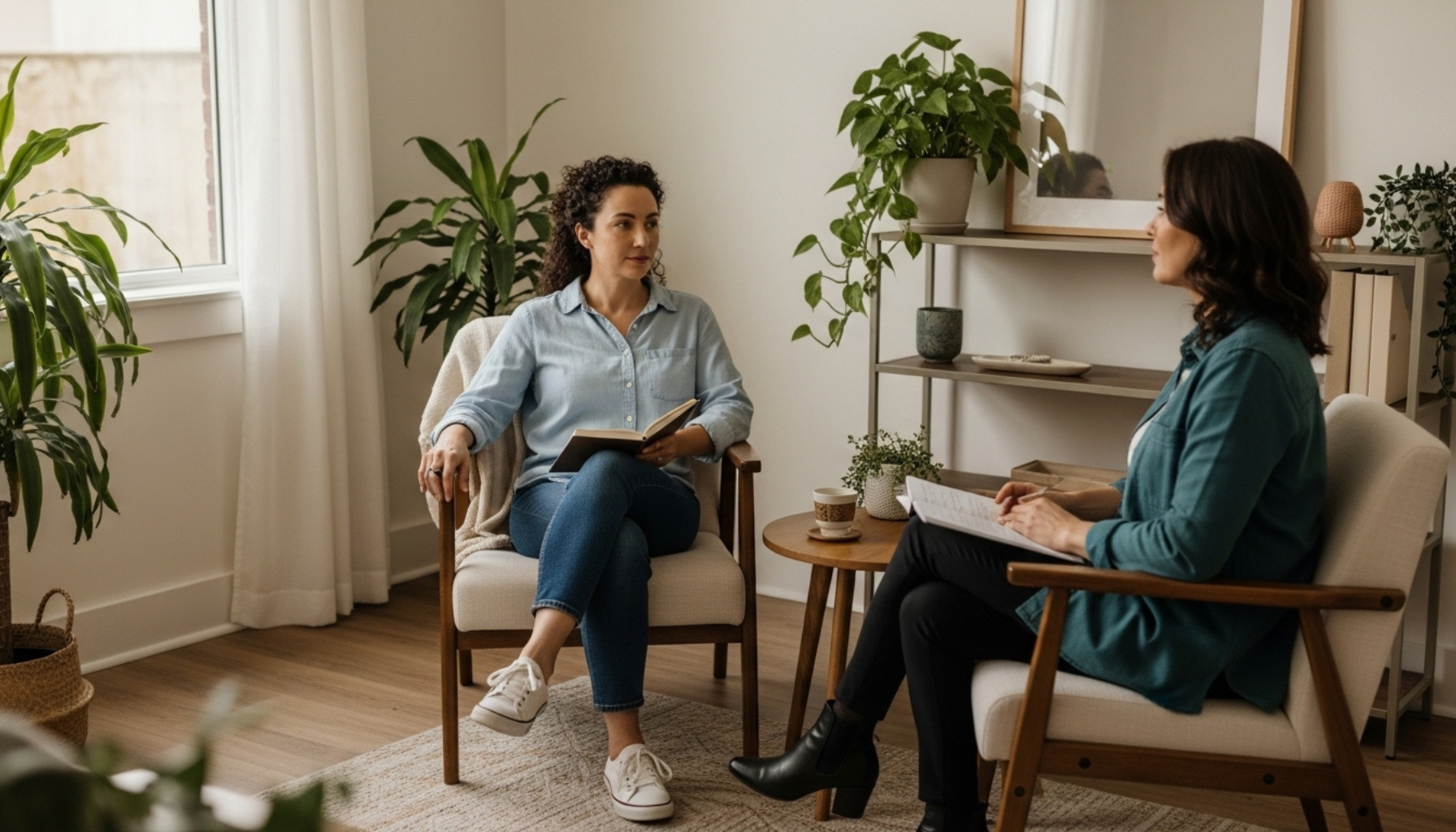 Adult in therapy developing individual identity separate from enmeshed family roles